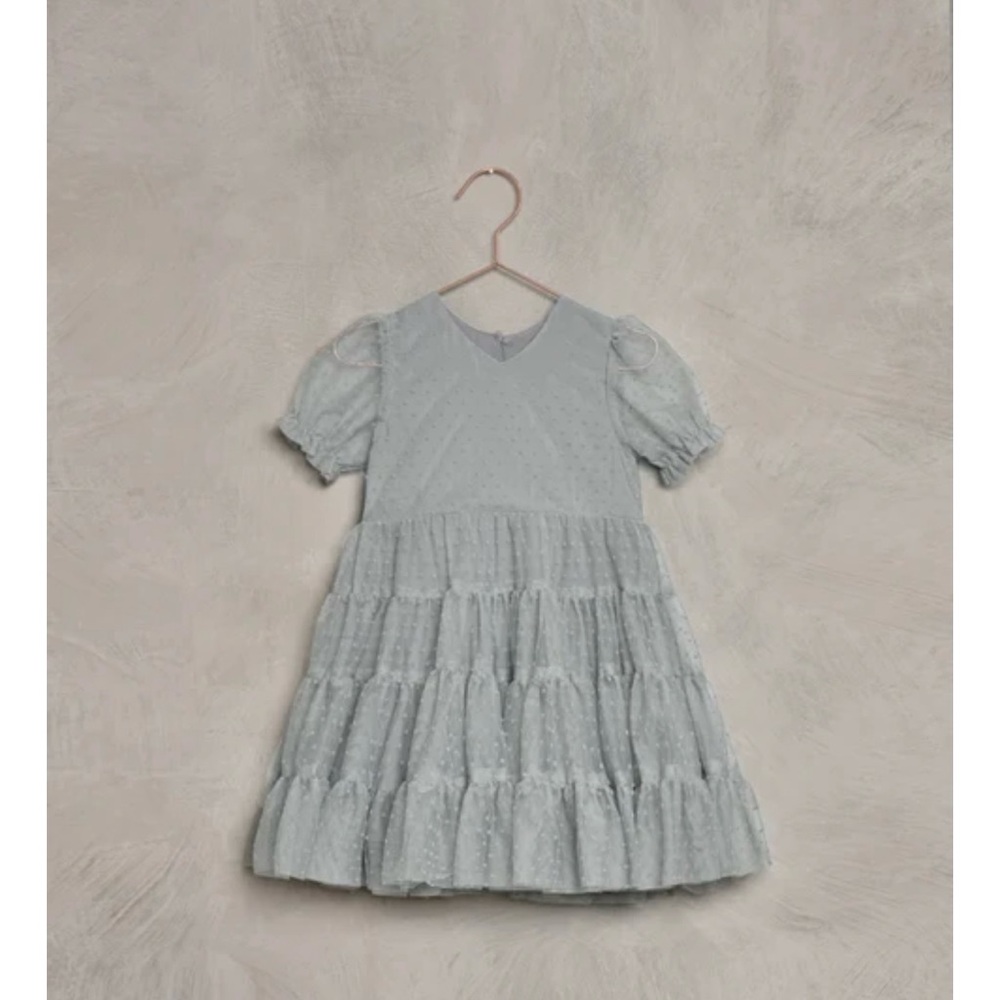 Noralee Dusty Blue Dottie Dress
